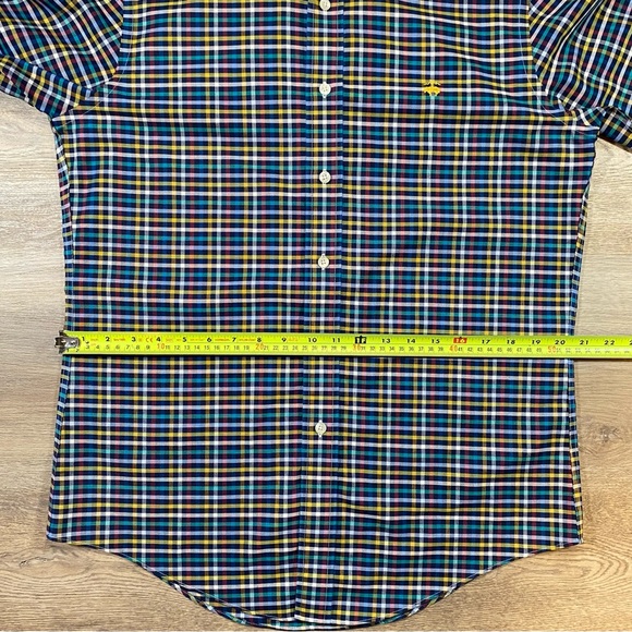 Brooks Brothers Men’s Shirt Medium Supima Cotton Plaid Long Sleeve Non-Iron - Picture 6 of 16